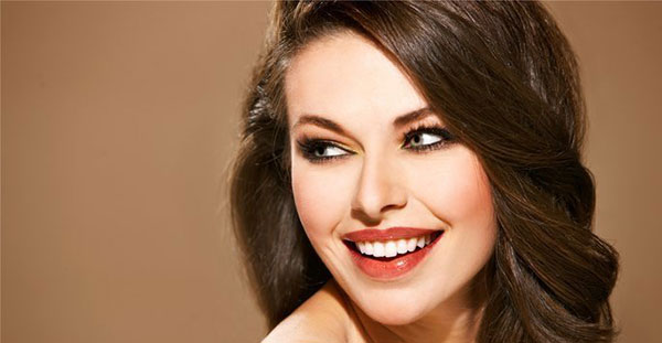 Glamorous woman smiling