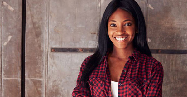 Woman smiling