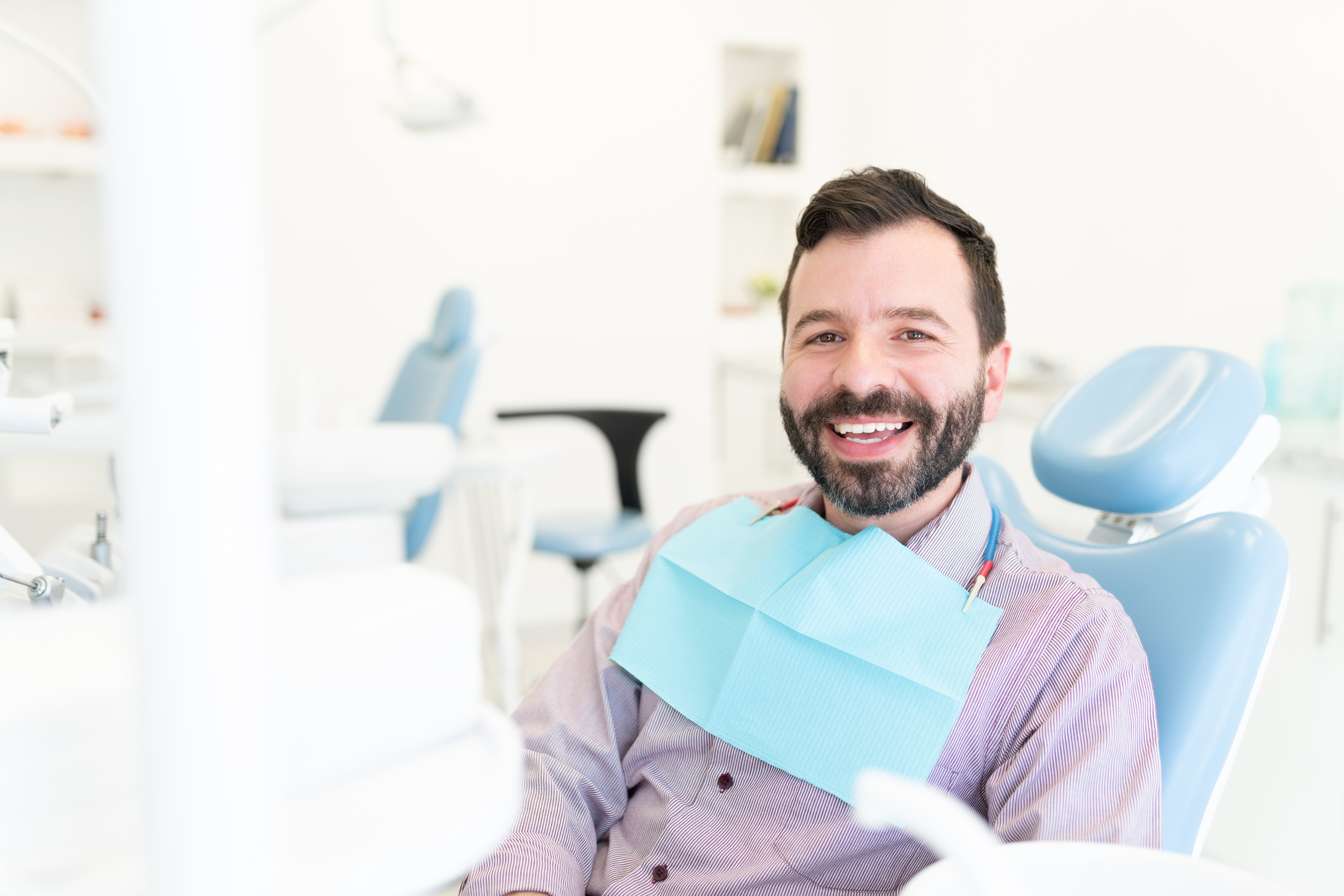 Patient visiting the dentist